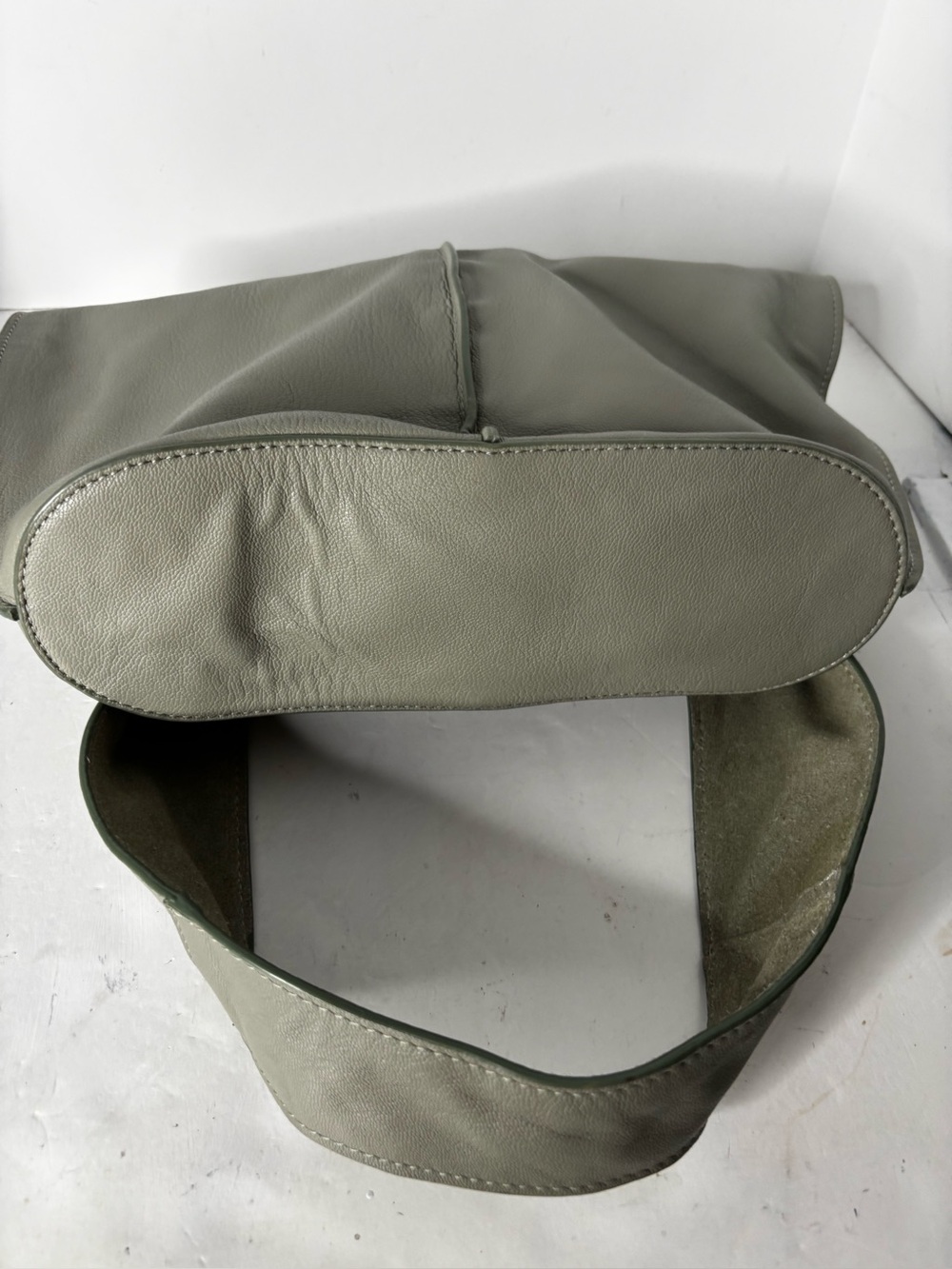 Lucky Brand Olive Green Leather Hobo Shoulder Bag - Picture 3 of 7